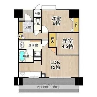 フェニックス堺東【4階】の間取り