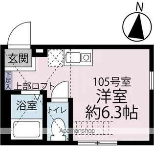 シンセイレジデンス長津田【1階】の間取り