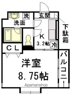 プレジール【201号室】の間取り