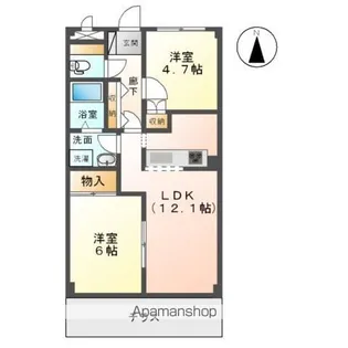 エスポアガーデン【1階】の間取り