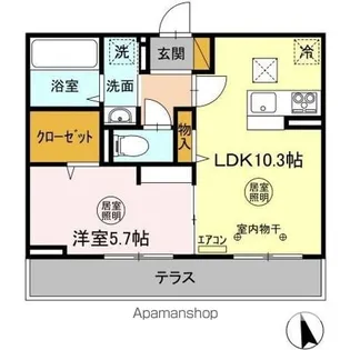 エースコートⅢ【1階】の間取り