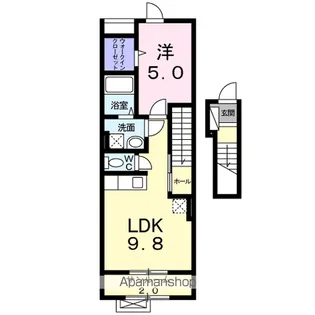 ラ ルミエールA【2階】の間取り