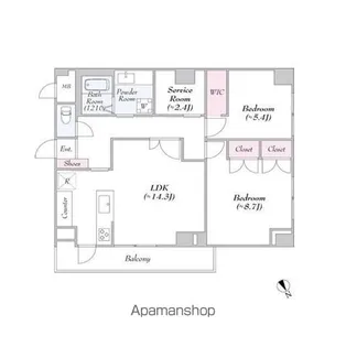ヴァンテ・アン神楽坂【3階】の間取り