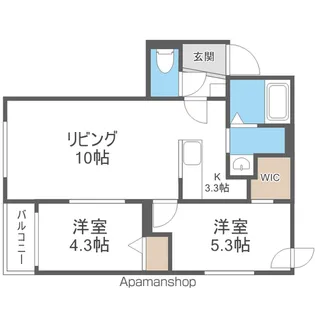 VERDE MARUYAMA【2階】の間取り