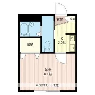 COCOMERO(ココメロ)【201号室】の間取り