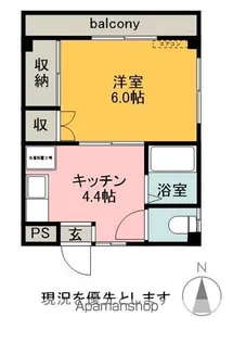 福島県会津若松市滝沢町【アパート】の間取り