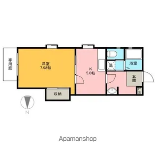 ヴィラ4430【102号室】の間取り