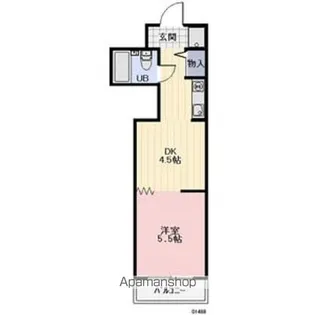 1Kの間取り画像