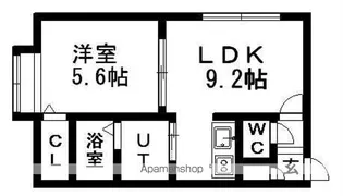 ロワンモンティーニュ【206号室】の間取り