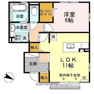 ロザージュK【1階】の間取り