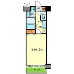 プレジオ中之島【3階】の間取り