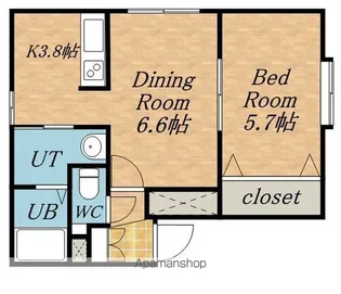 ラ・ルーナ【402号室】の間取り