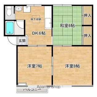 (有)シルク【201号室】の間取り