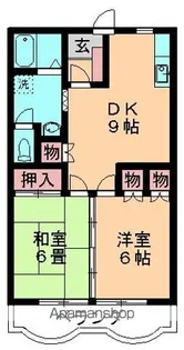モリタハイツ【202号室】の間取り