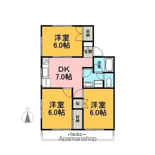 ソワサントしんせん【2階】の間取り