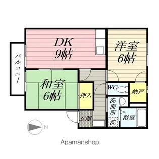 ガーデンホームズ柴田Ⅱ番館【201号室】の間取り