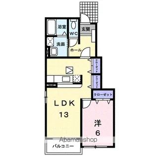 フローレンスⅡB【1階】の間取り