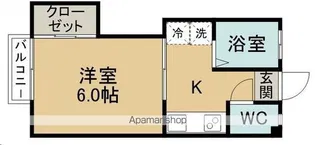 セレーナ北仙台【103号室】の間取り