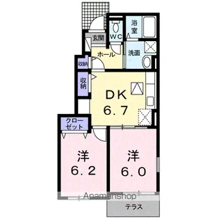 レジデンス カレントⅡ【1階】の間取り