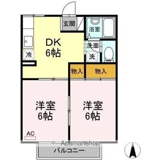 エクセルハイツテヅカ B【1階】の間取り