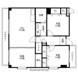 カインダーマンション【6階】の間取り
