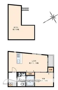 ビオス姪浜南【2階】の間取り