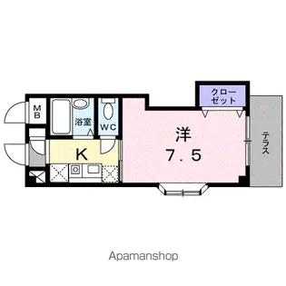 サンセールK【102号室】の間取り