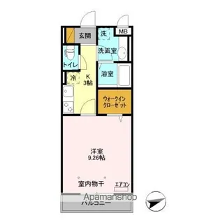 ETERNO HARU(エテルノ ハル)【3階】の間取り