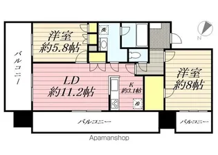 RJRプレシア天神サウス【8階】の間取り