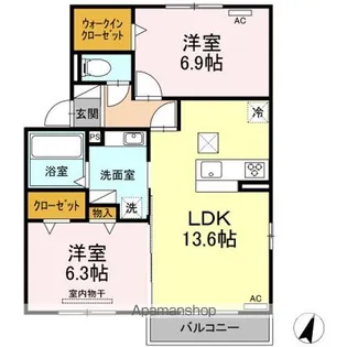 ラベージュ【1階】の間取り