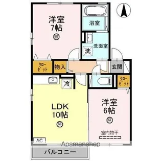 フルール大和 B【2階】の間取り