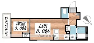 カーサリッツ八千代台【1階】の間取り