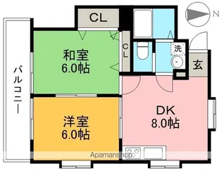 リフュージュ・K【2階】の間取り
