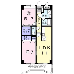 シャルマン大西【3階】の間取り