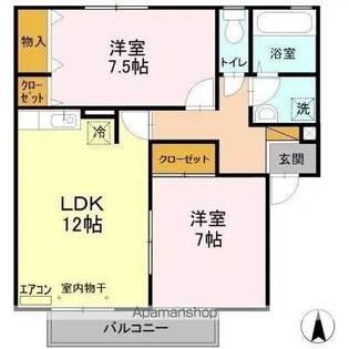 エルクレール D【1階】の間取り