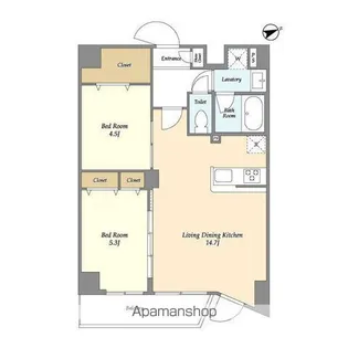 アルファコート亀戸2【1階】の間取り