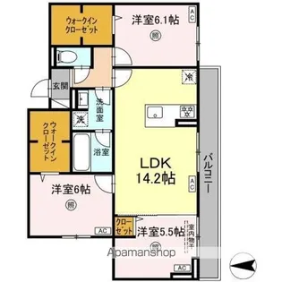 トリシア長丘【2階】の間取り