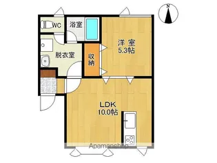 稲穂館【203号室】の間取り