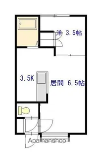 ロイヤルタウンF棟【102号室】の間取り
