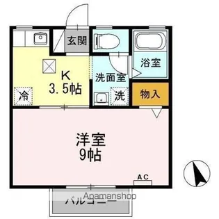 セジュール西添 A【106号室】の間取り
