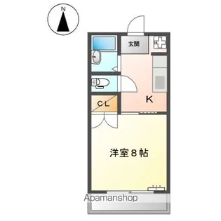 パークハイツ篠木【305号室】の間取り