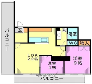 カールトンコート【5階】の間取り