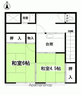 竹島アパート【2階】の間取り