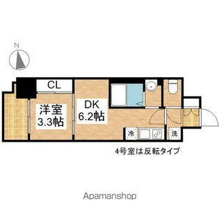 PONANT鶴舞公園【504号室】の間取り