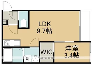 グロウランス宮城野【2階】の間取り