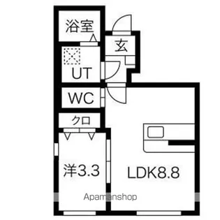 1LDKの間取り画像