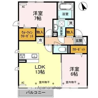 カーサ フェリーチェ【1階】の間取り