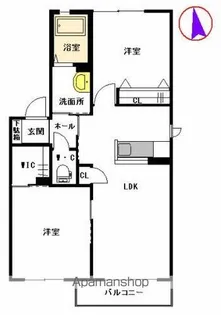 グランドパルク A棟【2階】の間取り