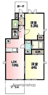 ローズヒルK【1階】の間取り