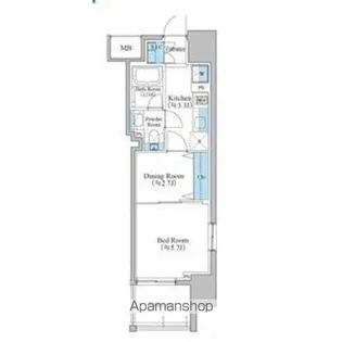 ブランシエスタ泉【5階】の間取り